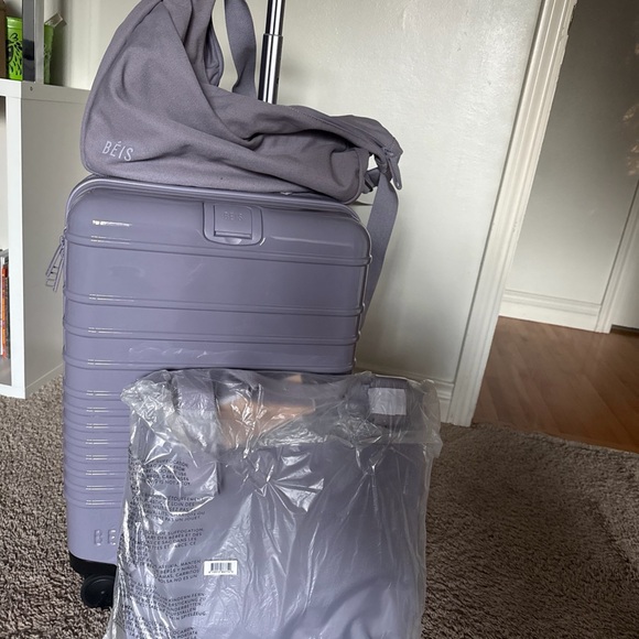 BEIS Handbags - Beis lavender carry on 3 piece set